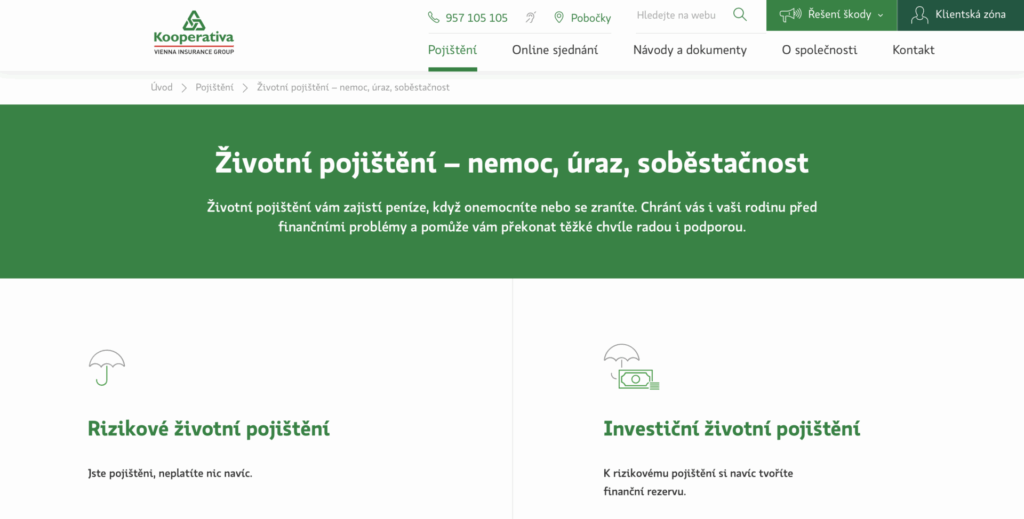 Kooperativa nabízí životní pojištění, které se přizpůsobí individuálním potřebám jednotlivců i rodin. 