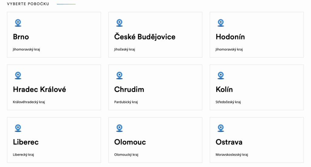 Na webu MetLife se mohou návštěvníci podívat, kde se nachází nejbližší pobočka.
